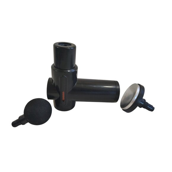 Brookstone Rechargeable Hot Cold Impact Massager w 2 Attachments 5.75"x5.5" - Picture 1 of 5